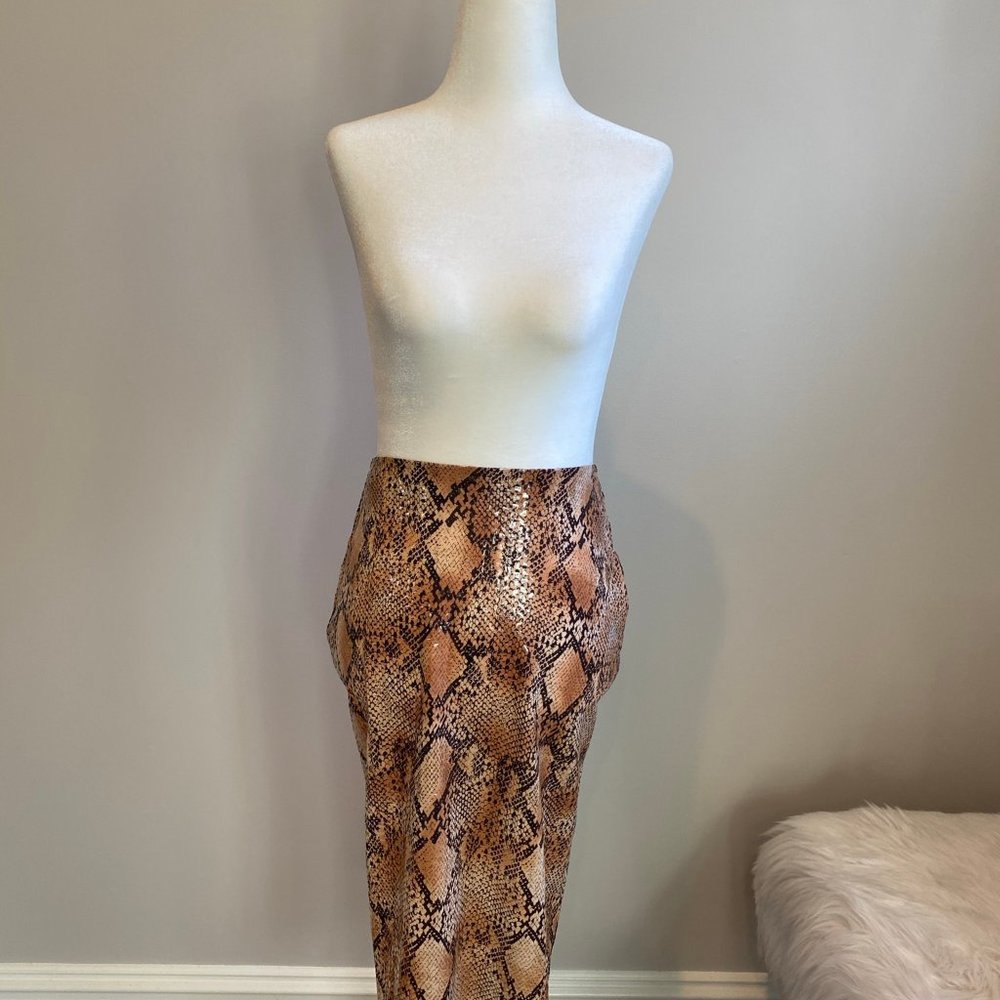 Faux Snake Skin- Pencil Skirt- Size: Small